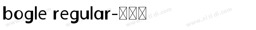 bogle regular字体转换